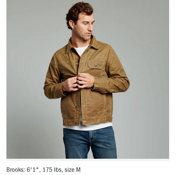 FLINT AND TINDER FLANNEL LINED WAXED TRUCKER JACKE - Picture 15 of 15